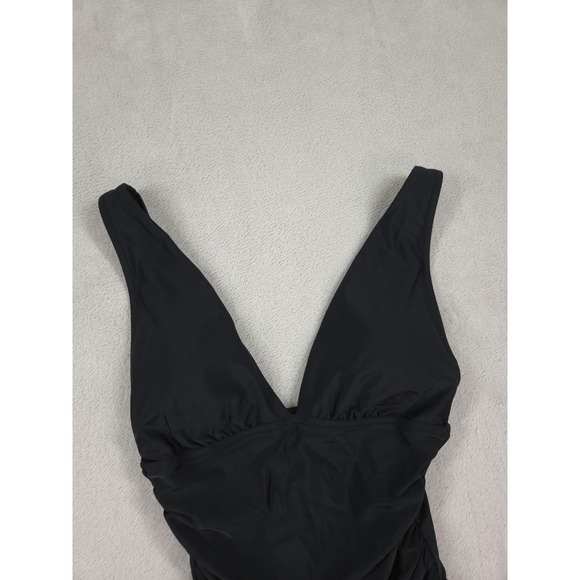 J Crew Ruched Plunge One Piece Swimsuit Medium - Picture 4 of 10